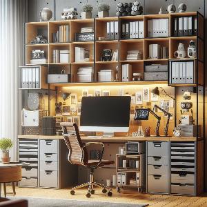 Hi-Tech Home Office Design Ideas with file cabinets - storage boxes-4